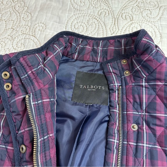 Talbots quilted plaid puffer vest - Picture 3 of 6